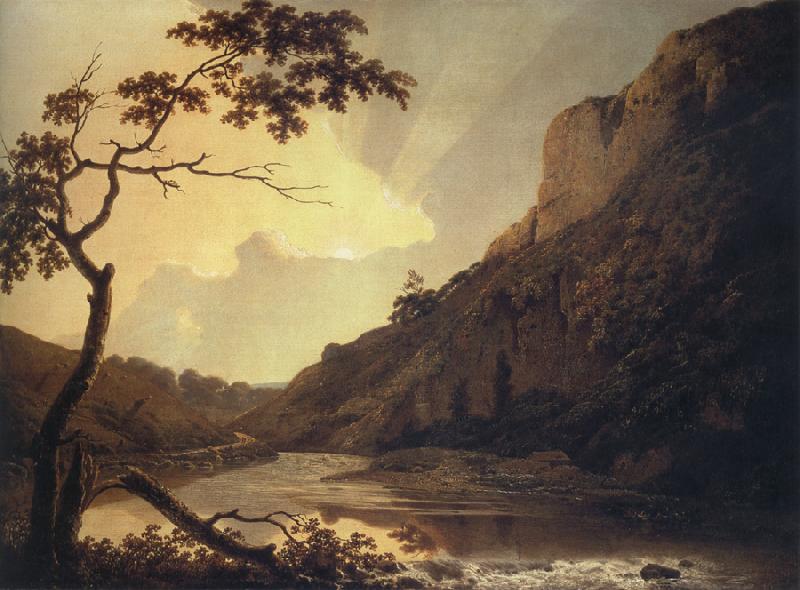 Joseph wright of derby Matlock Tor by Daylight mid Sweden oil painting art